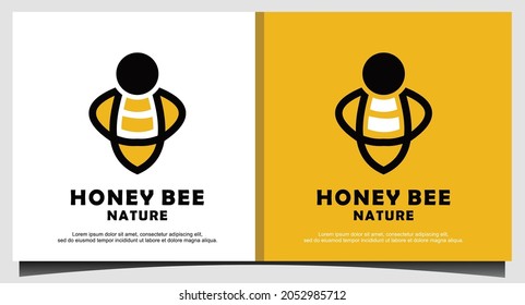 Honey Bee Logo design template