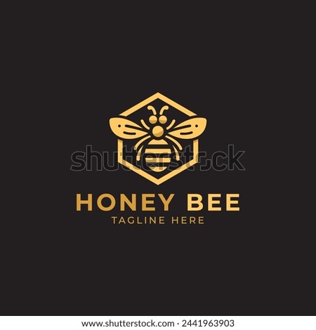 Honey Bee Logo Design Template