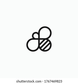 honey bee logo design vector illustration