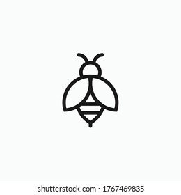 honey bee logo design vector illustration