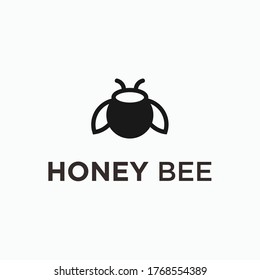 honey bee logo design vector illustration