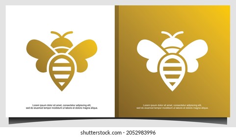 Vector de diseño de logotipo de abejas
