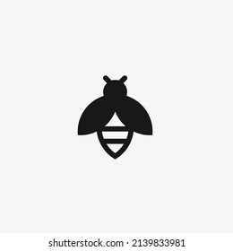 honey bee logo design vector illustration