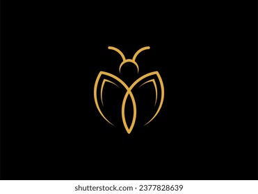 honey bee logo design vector illustration	
