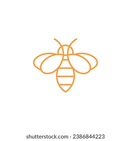honey bee logo design vector illustration