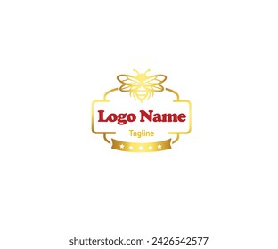 Diseño de logotipo de abeja vector