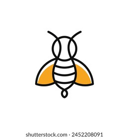 honey bee logo design vector illustration	