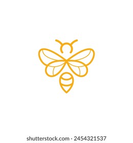 honey bee logo design vector illustration	