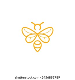 honey bee logo design vector illustration	
