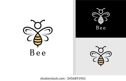 honey bee logo design vector illustration	