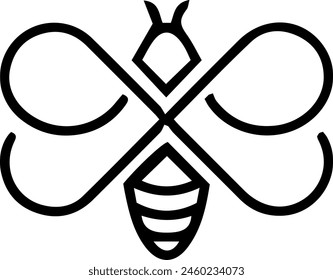 honey bee logo design vector file 