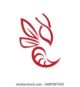 honey bee logo design vector illustration template.