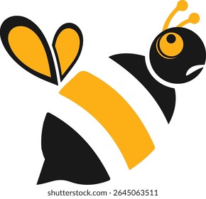 Honey Bee Logo Design Vector Illustration