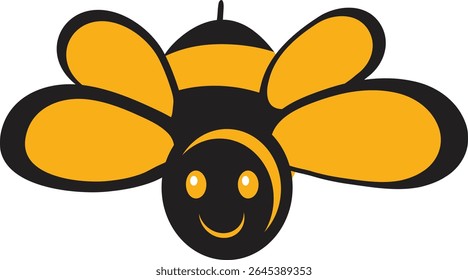 Honey Bee Logo Design Vector Illustration EPS