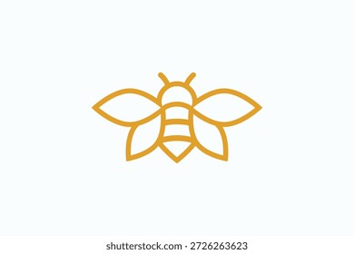 Ilustración vectorial de diseño de logotipo de abeja de miel 