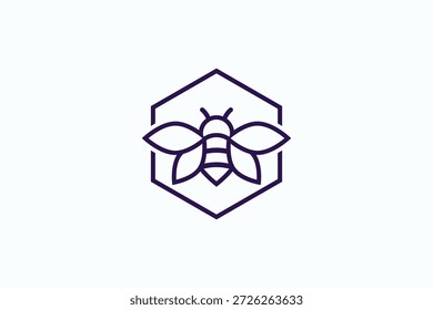 Ilustración vectorial de diseño de logotipo de abeja de miel 