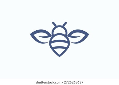 Ilustración vectorial de diseño de logotipo de abeja de miel 
