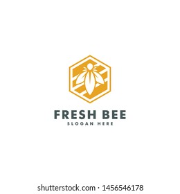 Honey Bee logo icon design - vector