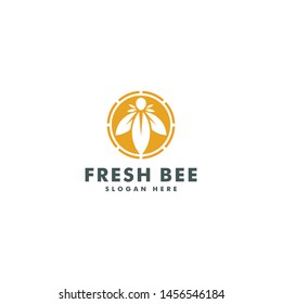 Honey Bee logo icon design - vector