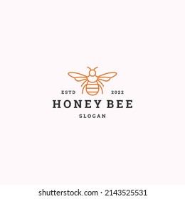 Honey bee logo icon design template vector illustration