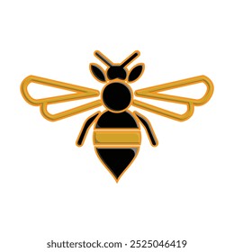 Logo für Honigbienen. Bienen- und Honigsymbol. flacher Designstil. geeignet für Marken, Unternehmen, Unternehmen. flache Entwurfsvorlage