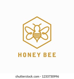 Hexa Bee Honey Creative Modern Logo Stock Vector (Royalty Free) 1837413034