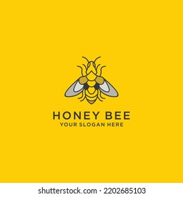 Imagen vectorial del logotipo de la abeja miel