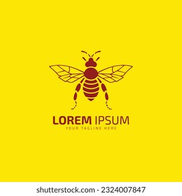 honey bee logo icon vector design template