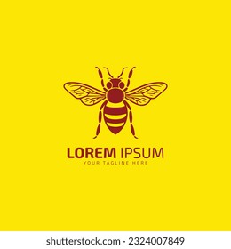 honey bee logo icon vector design