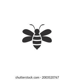 Honey bee logo illustration vector design eps 10