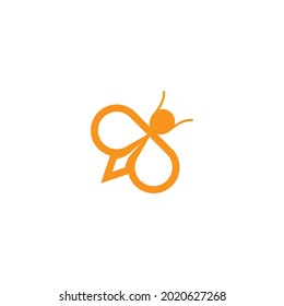 Honey bee logo illustration vector design eps 10