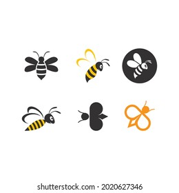 Honey bee logo illustration vector design eps 10