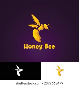 Honey bee logo illustration vector