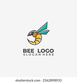 Honey bee logo looks fierce for professional business