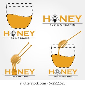 Honey Bee Logo Set