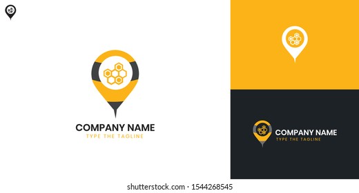 honey bee logo template design - All elements on this template are editable with vector software