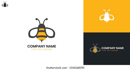 honey bee logo template design - All elements on this template are editable with vector software
