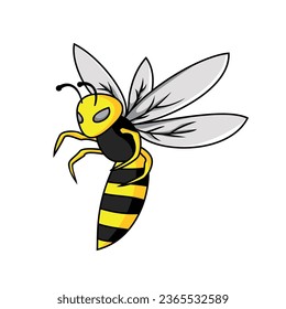 honey bee logo template design. insect sign and symbol. animal cartoon vector illustration.