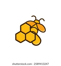 Honey bee Logo Template Design Vector, Emblem, Design Concept, Creative Symbol