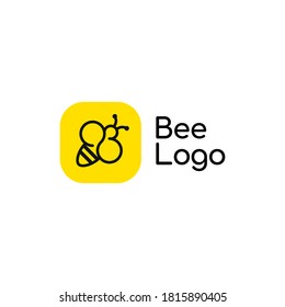 honey bee logo template illustration vector graphic