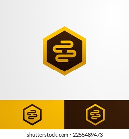 Plantilla de logotipo de abeja miel, estilo moderno y limpio adecuado para la empresa, formato de eps vectoriales