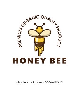 honey bee logo template with out line style