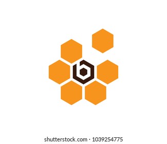 honey Bee Logo Template vector icon illustration design