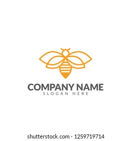 Honey Bee Vector Logo Template Bee Stock Vector (royalty Free) 557264848