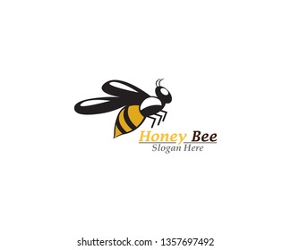 Honey bee logo template vector icon