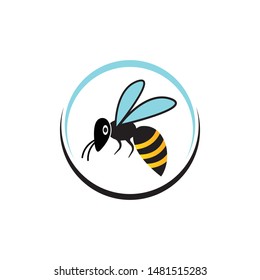 honey Bee Logo Template vector icon illustration design