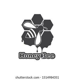 honey Bee Logo Template vector icon illustration design