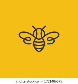 honey Bee Logo Template vector icon illustration design