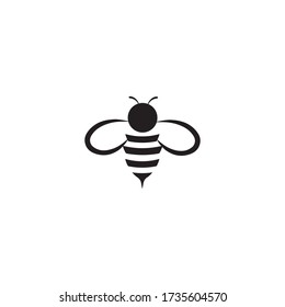 honey Bee Logo Template vector icon illustration design. 