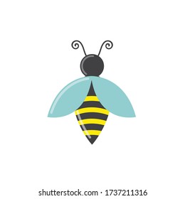 honey Bee Logo Template vector icon illustration design